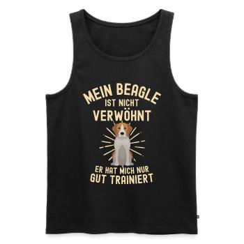Lustiger Beagle Spruch für Beagle Liebhaber - Männer Premium Bio Tank Top - Schwarz - Vorne - AI Model Male 178 light (178cm)