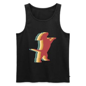 Beagle Dog Retro Vintage - Débardeur bio Premium Homme - noir - Devant - Michal (187cm)