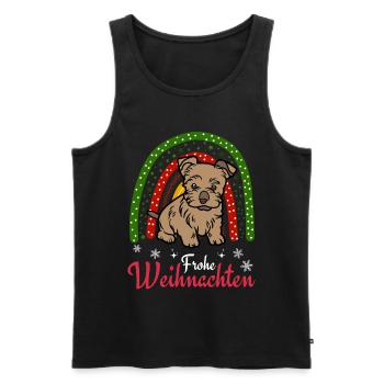 Süßer Silky Terrier Welpe Kawaii Weihnachten - Männer Premium Bio Tank Top - Schwarz - Vorne - Michal (187cm)