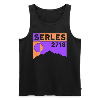 Serles Wanderung Bergtour Stubaital Stubai - Männer Premium Bio Tank Top - Schwarz - Vorne - AI Model Male 178 light (178cm)