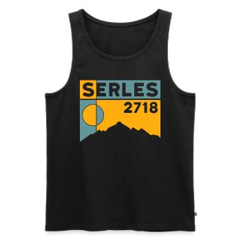 Serles Höhe Gipfel Wanderung Bergtour Stubaital - Männer Premium Bio Tank Top - Schwarz - Vorne - Michal (187cm)