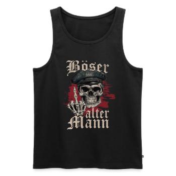 Evil Old Man - Men's Premium Organic Tank Top - black - Front - AI Model Male 178 light (178cm)