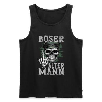 Evil Old Man - Men's Premium Organic Tank Top - black - Front - AI Model Male 178 light (178cm)