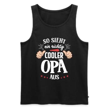 Spruch Bester Opa Großvater - Männer Premium Bio Tank Top - Schwarz - Vorne - AI Model Male 178 light (178cm)