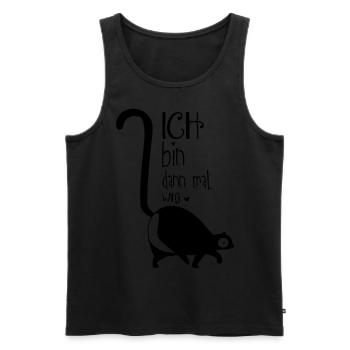 ich muss hier weg - Männer Premium Bio Tank Top - Schwarz - Vorne - Michal (187cm)