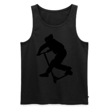 Cancan 1 - Männer Premium Bio Tank Top - Schwarz - Vorne - AI Model Male 178 light (178cm)