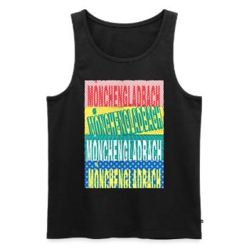 Mönchengladbach Allemagne City Font Skyline - Débardeur bio Premium Homme - noir - Devant - Michal (187cm)