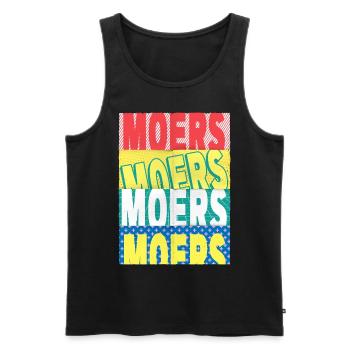 Moers Germany City Font Skyline - Débardeur bio Premium Homme - noir - Devant - Michal (187cm)