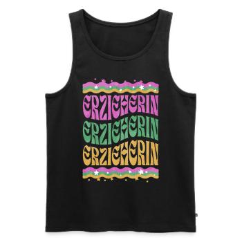 Erzieherin Kindergarten Kita Beruf Kindergärtnerin - Männer Premium Bio Tank Top - Schwarz - Vorne - Michal (187cm)