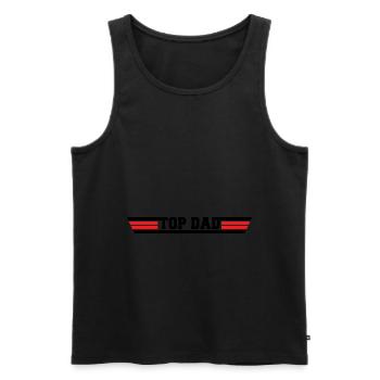 Top dad - Men's Premium Organic Tank Top - black - Front - AI Model Male 178 light (178cm)