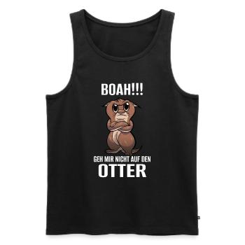 Otter Boah Lustiges Spruch - Männer Premium Bio Tank Top - Schwarz - Vorne - AI Model Male 178 light (178cm)