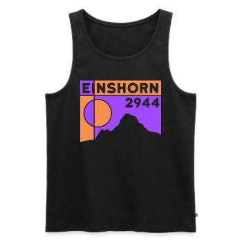 Einshorn Finisher Berg Wandern Wanderung Skitour - Männer Premium Bio Tank Top - Schwarz - Vorne - Michal (187cm)