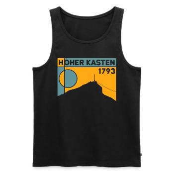 Hoher Kasten Berg Appenzell Wandern Alpstein Trail - Männer Premium Bio Tank Top - Schwarz - Vorne - AI Model Male 178 light (178cm)