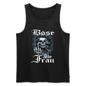 Evil Old Woman Skull - Men's Premium Organic Tank Top - black - Front - Michal (187cm)