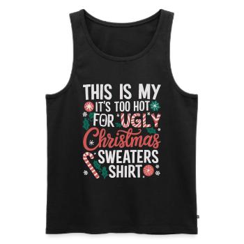 Lustig Ugly Christmas Weihnachten - Männer Premium Bio Tank Top - Schwarz - Vorne - AI Model Male 178 light (178cm)