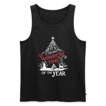 Weihnachten Heiligabend Schönste Zeit Des Jahres - Männer Premium Bio Tank Top - Schwarz - Vorne - AI Model Male 178 light (178cm)