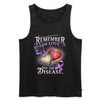 Alzheimer's Awareness Purple Ribbon - Men's Premium Organic Tank Top - black - Front - Michal (187cm)