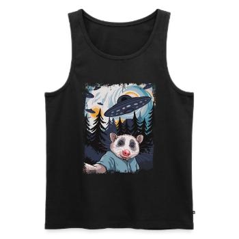 Funny Opossum Possum Weird Stuff Meme Design - Men's Premium Organic Tank Top - black - Front - Michal (187cm)