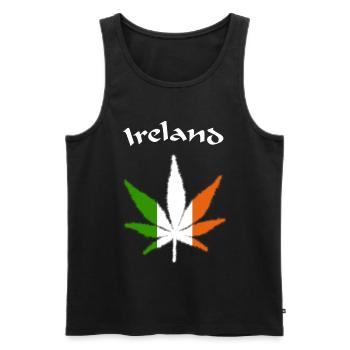 Ireland - Männer Premium Bio Tank Top - Schwarz - Vorne - AI Model Male 178 light (178cm)