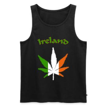 Ireland - Männer Premium Bio Tank Top - Schwarz - Vorne - AI Model Male 178 light (178cm)