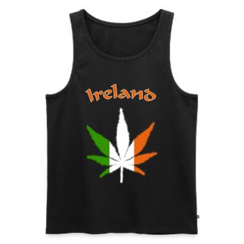 Ireland - Männer Premium Bio Tank Top - Schwarz - Vorne - AI Model Male 178 light (178cm)