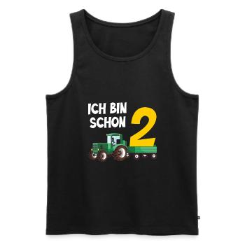 Ich bin schon 2 - Männer Premium Bio Tank Top - Schwarz - Vorne - Michal (187cm)