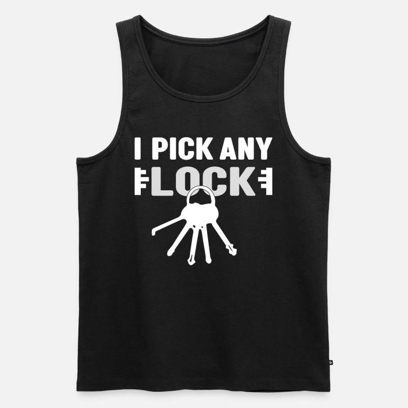 Security engineering locksmith - Men's Premium Organic Tank Top - black