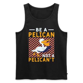 Pelican Pelicans Birds Waterfowl - Men's Premium Organic Tank Top - black - Front - Michal (187cm)