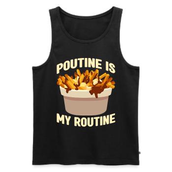 Poutine Canada Spécialité de restauration rapide - Débardeur bio Premium Homme - noir - Devant - Michal (187cm)