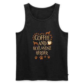 Éleveur de café et de hollande - Débardeur bio Premium Homme - noir - Devant - Michal (187cm)