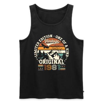 Original vintage 1981 41st birthday gift - Men's Premium Organic Tank Top - black - Front - Michal (187cm)
