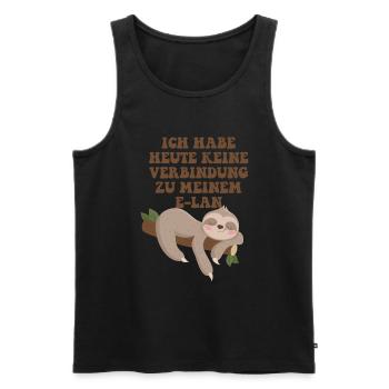 Ich habe heute keine Verbindung zu meinem Elan - Männer Premium Bio Tank Top - Schwarz - Vorne - Michal (187cm)