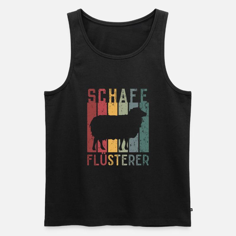 Schafe Flüsterer - Männer Premium Bio Tank Top - Schwarz