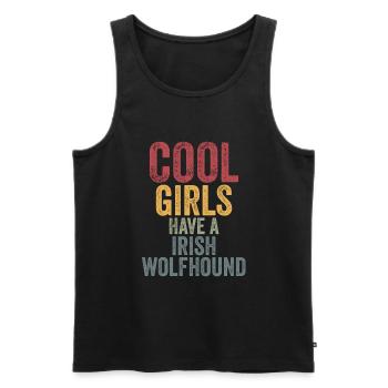 Les filles cool ont un lévrier irlandais - Débardeur bio Premium Homme - noir - Devant - Michal (187cm)