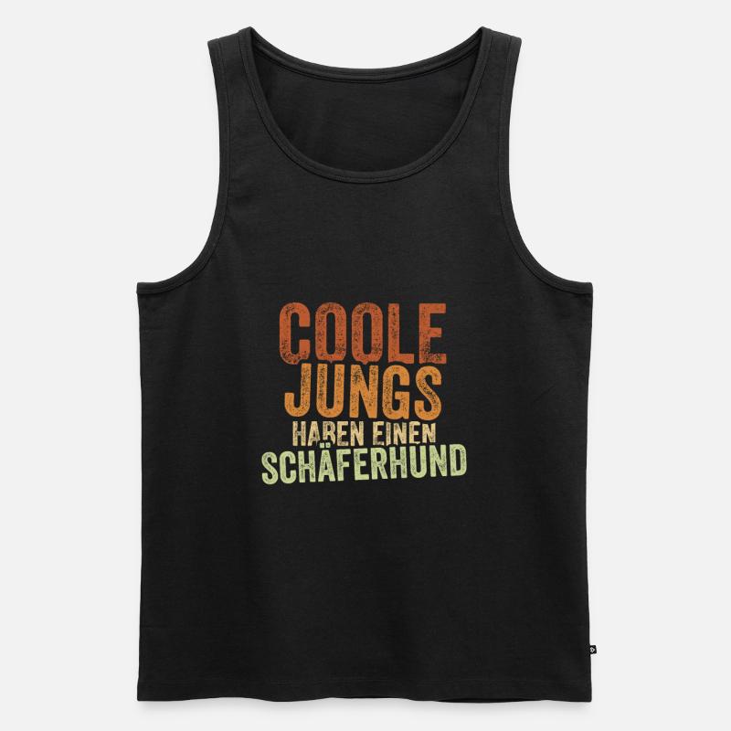 Deutscher Schäferhund - Männer Premium Bio Tank Top - Schwarz