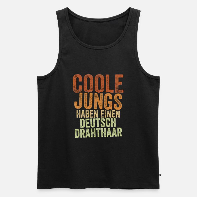 Deutsch Drahthaar - Männer Premium Bio Tank Top - Schwarz