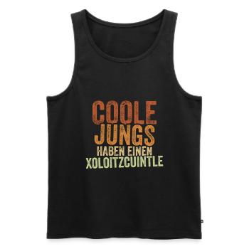Xoloitzcuintle - Männer Premium Bio Tank Top - Schwarz - Vorne - Michal (187cm)