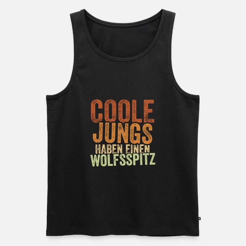 Wolfsspitz - Männer Premium Bio Tank Top - Schwarz