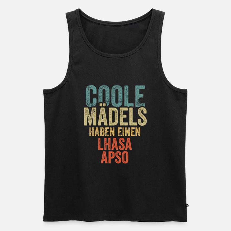 Lhasa Apso - Männer Premium Bio Tank Top - Schwarz