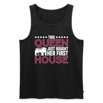 Queen bought homeowner homeowner - Men's Premium Organic Tank Top - black - Front - Michal (187cm)