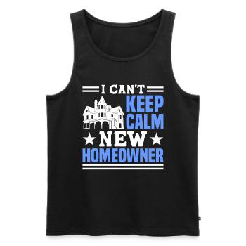 Queen bought homeowner homeowner - Men's Premium Organic Tank Top - black - Front - Michal (187cm)