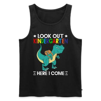 Kindergärtner Lehrer Regenbogenfarben - Männer Premium Bio Tank Top - Schwarz - Vorne - AI Model Male 178 light (178cm)