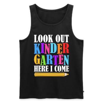 Kindergärtnerin-Kader, Der Spaß-Regenbogen-Farben - Männer Premium Bio Tank Top - Schwarz - Vorne - AI Model Male 178 light (178cm)
