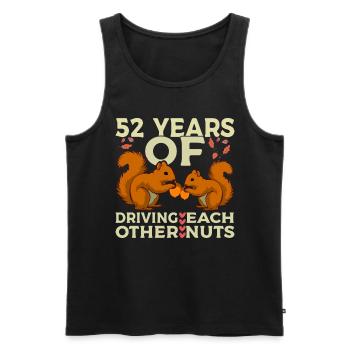 50th Wedding 50 Years Married Getting Married - Men's Premium Organic Tank Top - black - Front - Michal (187cm)