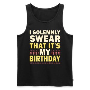Warnung Ich Kann Spontan Über Flugzeuge Pilot - Männer Premium Bio Tank Top - Schwarz - Vorne - AI Model Male 178 light (178cm)