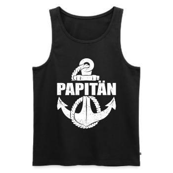 Kapitän Bootsschein Segeln Boot - Männer Premium Bio Tank Top - Schwarz - Vorne - Michal (187cm)