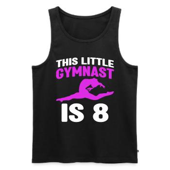 8 Jahre Alte Gymnast Athlet Geburtstags Kind - Männer Premium Bio Tank Top - Schwarz - Vorne - Michal (187cm)