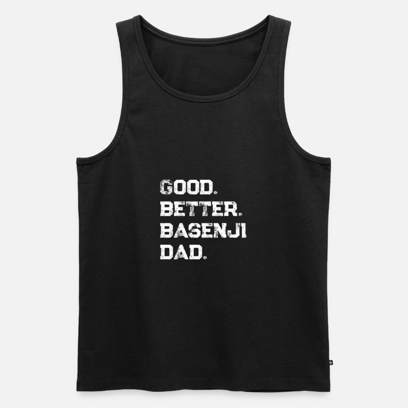 Basenji - Männer Premium Bio Tank Top - Schwarz