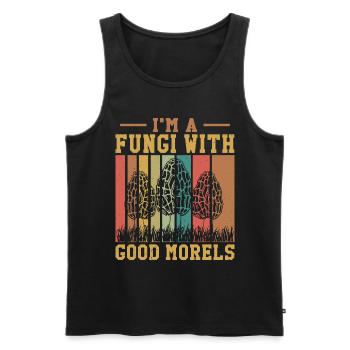 Ich Bin Pilz Mit Guten Morcheln Lustigen Pilzen - Männer Premium Bio Tank Top - Schwarz - Vorne - AI Model Male 178 light (178cm)