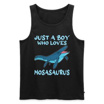 Biologiste marin Mosasaurus Time Dinosaur - Débardeur bio Premium Homme - noir - Devant - Michal (187cm)